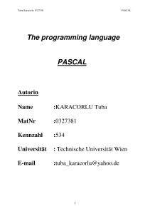 The programming language PASCAL