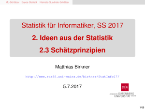 2. Ideen aus der Statistik - staff.uni