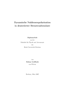 Dynamische Nukleonenpolarisation in deuterierter