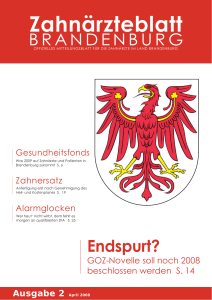 Zahnärzteblatt - Landeszahnärztekammer Brandenburg