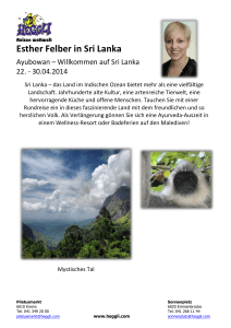 Esther Felber in Sri Lanka