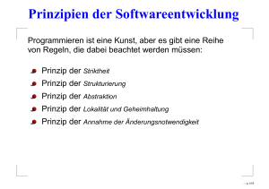 Prinzipien der Softwareentwicklung