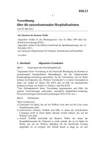 810.13 Verordnung über die ausserkantonalen Hospitalisationen