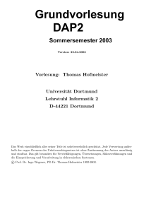 Grundvorlesung DAP2 - TU Dortmund, Informatik 2