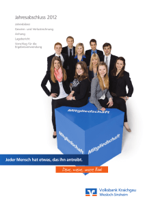 Jahresabschluss 2012 - Volksbank Kraichgau