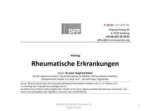 Rheumatische Erkrankungen- Pathomechanismus