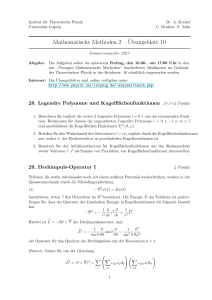 Mathematische Methoden 2 –¨Ubungsblatt 10