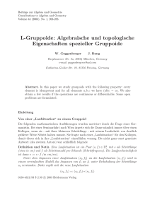 L-Gruppoide: Algebraische und topologische Eigenschaften