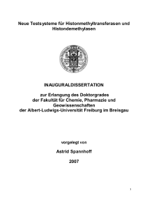 Neue Testsysteme für Histonmethyltransferasen und