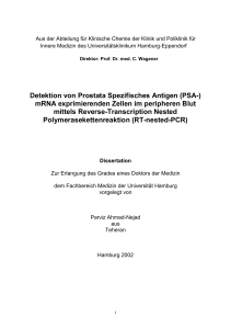 Detektion von Prostata Spezifisches Antigen (PSA