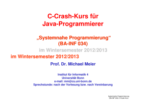 C-Crash-Kurs für Java-Programmierer - Freedesktop