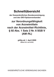 Schnellübersicht - Kassenärztliche Vereinigung Sachsen