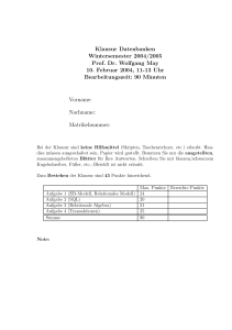 Klausur WS0405 ohne Musterlösungen