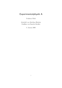 Experimentalphysik 1 Skript