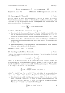 Quantenmechanik II – Aufgabenblatt 10 - Friedrich