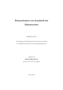 Polymerisation von Acrylnitril mit Zirkonocenen