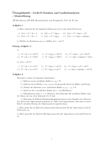Übungsblatt05 - Groÿ-O-Notation und Laufzeitanalysen
