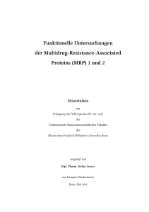 Funktionelle Untersuchungen der Multidrug-Resistance