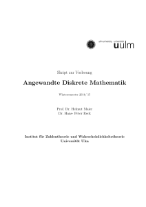 Angewandte Diskrete Mathematik