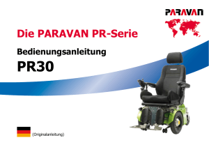 Die PARAVAN PR-Serie Bedienungsanleitung PR30