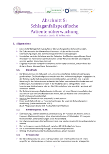 Abschnitt 5: Schlaganfallspezifische Patientenü berwachüng