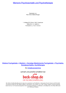 Memorix Psychosomatik und Psychotherapie - Beck-Shop