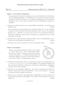 THEORETISCHE ELEKTRODYNAMIK Blatt 10