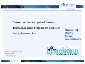 Clusterressourcen optimal nutzen: Jobmanagement