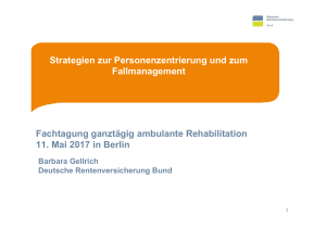 Strategien zur Personenzentrierung und zum Fallmanagement