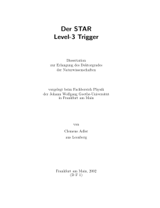 Der STAR Level-3 Trigger - Goethe