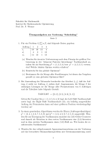 Fakultät für Mathematik Institut für Mathematische Optimierung Prof