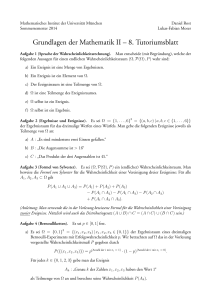 Grundlagen der Mathematik II – 8. Tutoriumsblatt