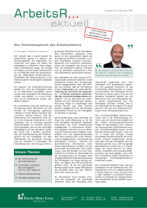 September 2007 - Rundbrief zum Arbeitsrecht