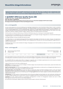 Wesentliche Anlegerinformationen C-QUADRAT APM