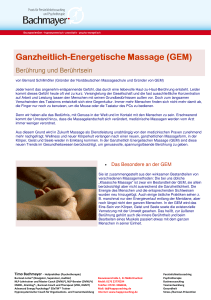 (GEM) Energetische Massage (GEM)