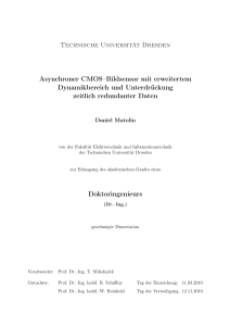 Technische Universität Dresden Asynchroner CMOS–Bildsensor mit