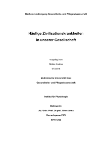 Häufige Zivilisationskrankheiten in unserer Gesellschaft