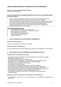 Gebrauchsinformation Parkinsan 10 mg - medikamente-per