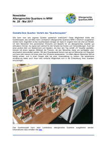 Newsletter Altengerechte Quartiere in NRW Nr. 28