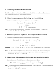 4 Grundaufgaben der Kombinatorik