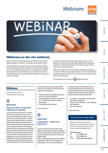 Webinare - VHS Wetterau