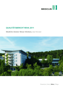 qualitätsbericht reha 2011 - MediClin Deister Weser Klinik