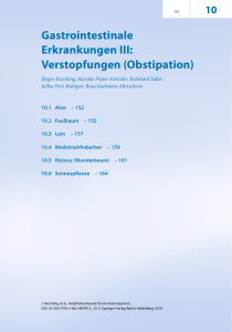 Gastrointestinale Erkrankungen III: Verstopfungen