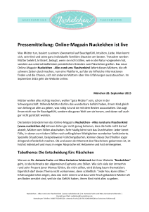Pressemitteilung: Online-Magazin Nuckelchen ist live