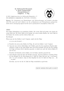 (Landesrunde) Olympiadeklasse 6 Aufgaben - Mathematik