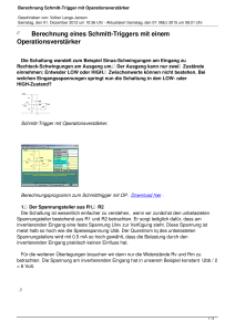 Berechnung Schmitt-Trigger mit Operationsverstärker