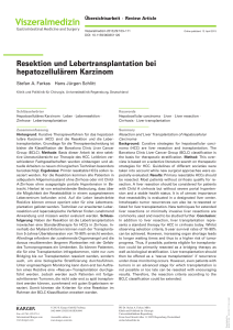 Resektion und Lebertransplantation bei hepatozellulärem Karzinom