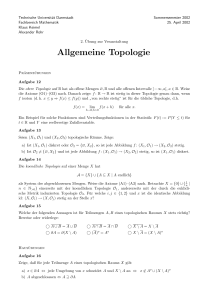 Allgemeine Topologie - TU Darmstadt/Mathematik
