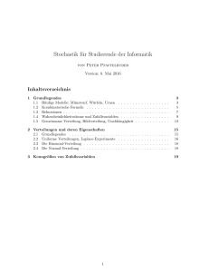 Stochastik für Studierende der Informatik