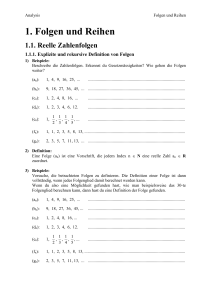 1-1 Reelle Zahlenfolgen